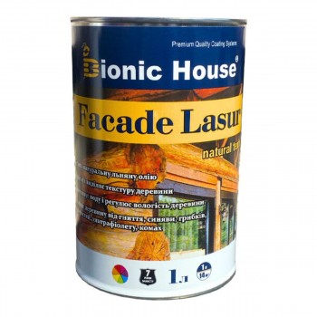 Фасадная лазурь 1л "Facade LASUR" на льняном масле