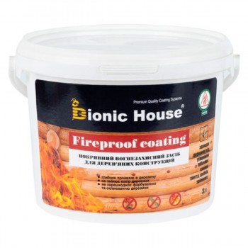 Огнебиозащитная краска 5 кг "FIREPROOF COATING"  Bionic-House  фото, цена, купить Харьков 