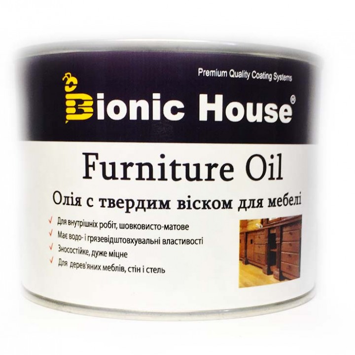 Масловоск "Furniture oil" для мебели 0.5 л  Bionic House фото, цена, купить в Харькове