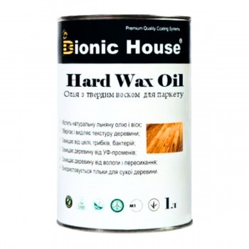 Масловоск для паркета "Hard wax oil" 1 л  Bionic-House 