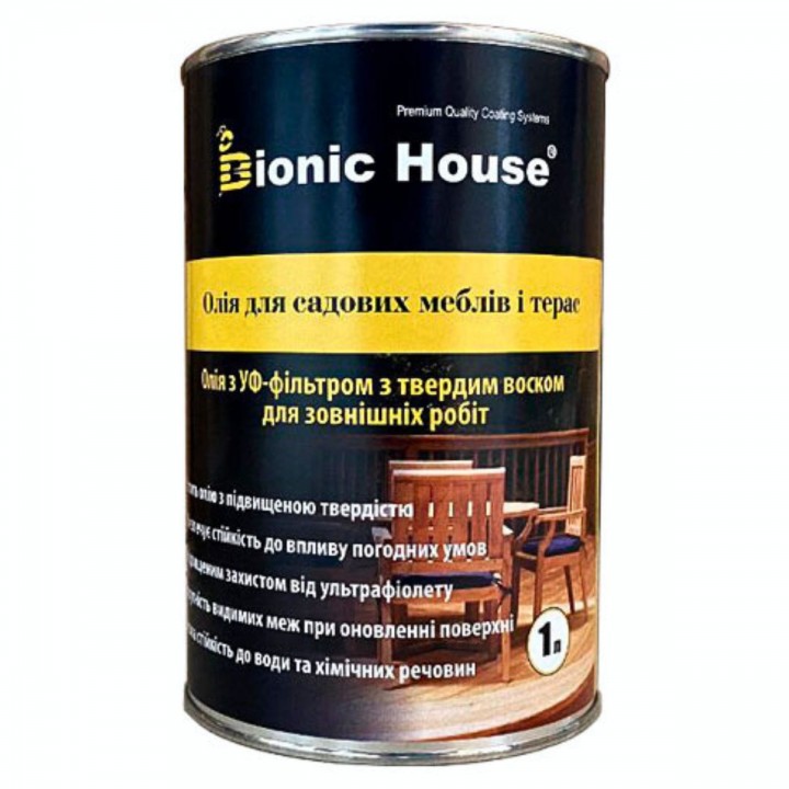 Масло для деревянной садовой мебели 1л Bionic-House (Бионик Хаус) фото, цена, купить в Харькове