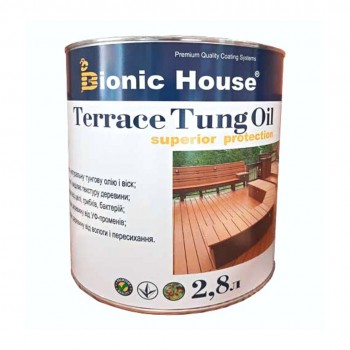 Масло террасное тунговое 2.8 л «Terrace Tung oil» Bionic House (Бионик Хаус)  фото, цена, купить Харьков 